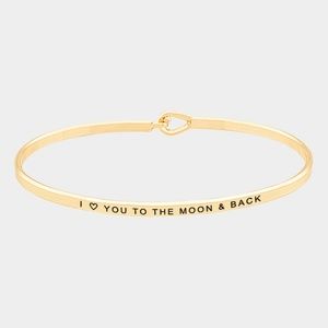 I Love You to the Moon and Back Engraved Mantra